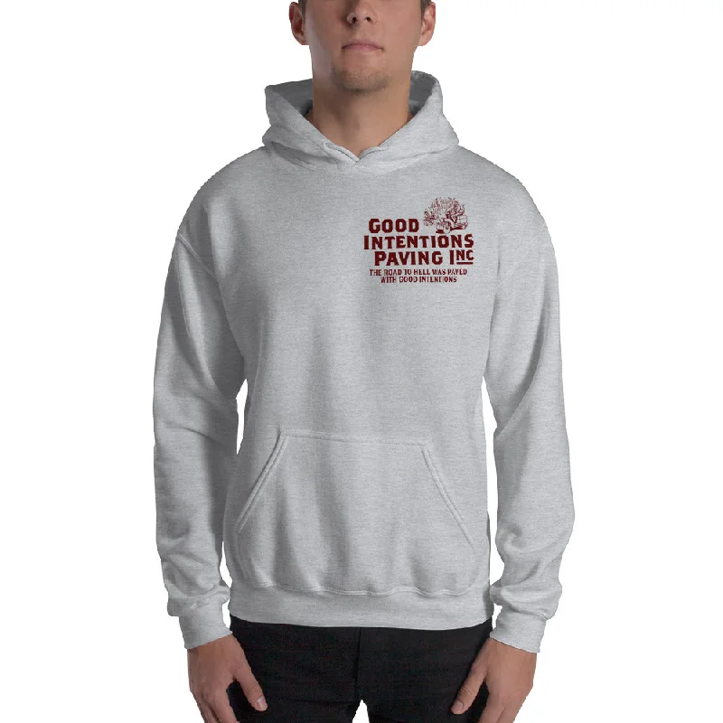 Good Intentions Paving Hooded Sweatshirt Hoodie Crop Top Short Trendy