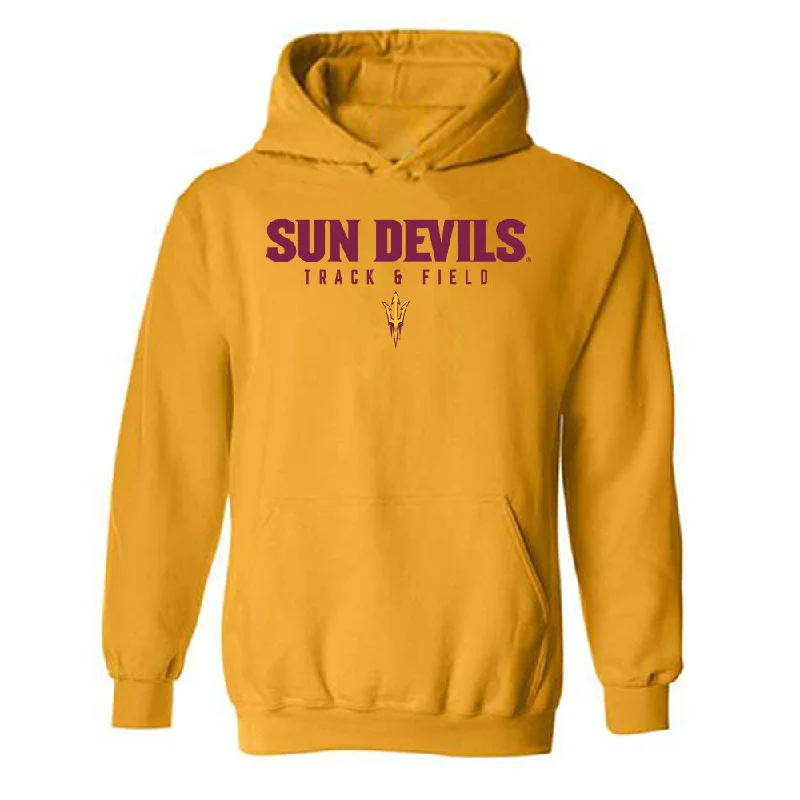 Arizona State - NCAA Women's Track & Field : Ava McCumber-Gandara - Classic Shersey Hooded Sweatshirt Hoodie with High-Low Hem Asymmetrical Trendy