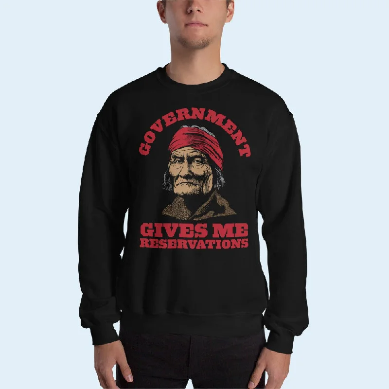 Government Reservations Sweatshirt Hoodie with Batwing Sleeves Loose Dramatic