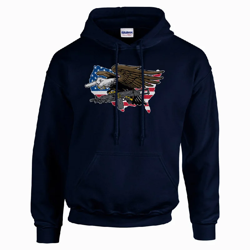 National Bird Hooded Sweatshirt Hoodie with Hem Patch Decorative Personalized