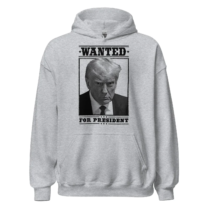 Donald Trump Mugshot Unisex Hoodie Hoodie with Longline Fit Extended Stylish