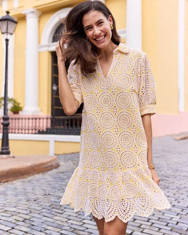 Tierney Dress - Cotton Eyelet Tunics Trendy modern