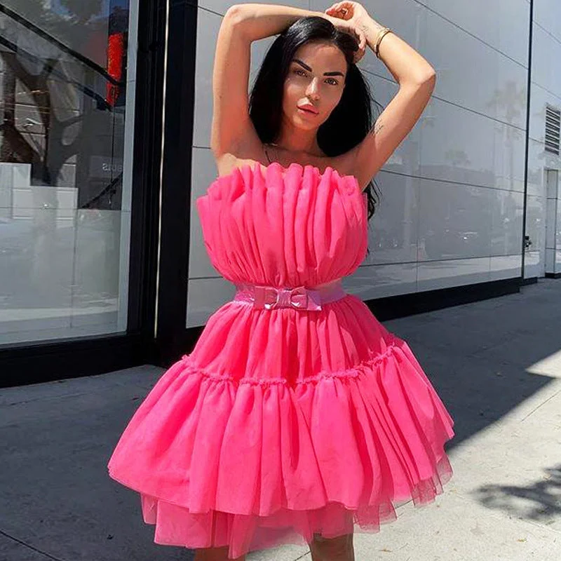 Sweet Ladies Beauty Outfit Mini Party Dress Bodycon Fitted Nightout
