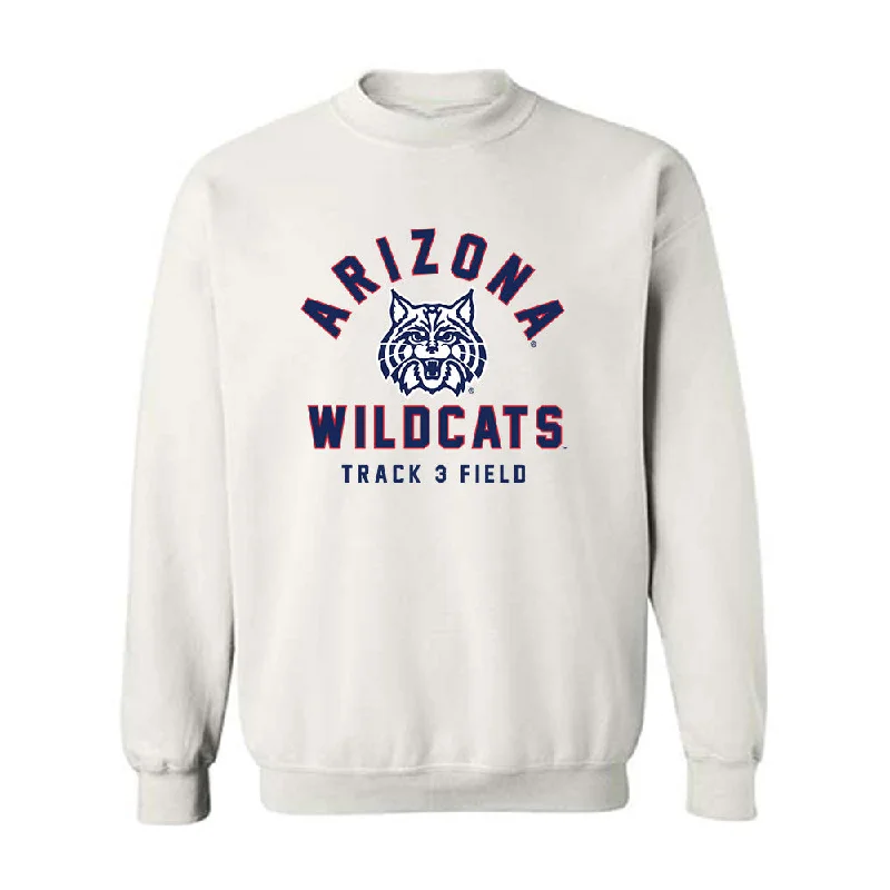 Arizona - NCAA Women's Track & Field : Malaya Abueg - Classic Shersey Crewneck Sweatshirt Hoodie with Front Slit Layering Stylish Arizona - NCAA Women's Track & Field : Malaya Abueg - Classic Shersey Crewneck Sweatshirt Hoodie with Front Slit Layering Stylish