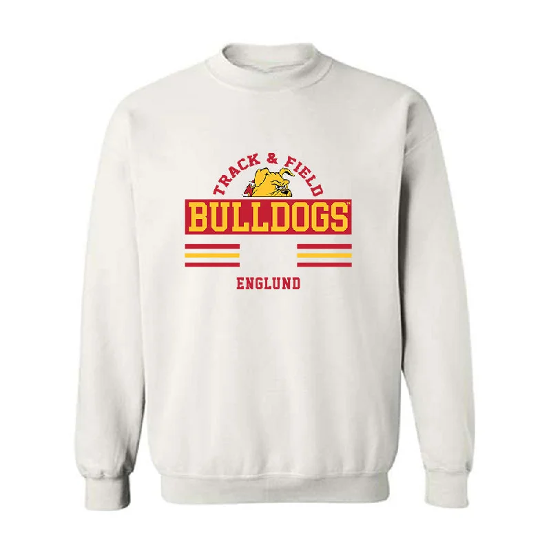 Ferris State - NCAA Women's Track & Field : Daisy Englund - Classic Fashion Shersey Crewneck Sweatshirt Hoodie with Hidden Zipper Minimalist Clean Ferris State - NCAA Women's Track & Field : Daisy Englund - Classic Fashion Shersey Crewneck Sweatshirt Hoodie with Hidden Zipper Minimalist Clean