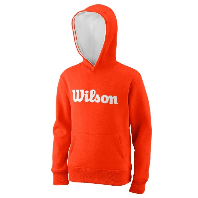 Wilson Youth Script Cotton Pull-Over Hoodie (Tangerine) Hoodie with Double Zipper Versatile Adjustable Wilson Youth Script Cotton Pull-Over Hoodie (Tangerine) Hoodie with Double Zipper Versatile Adjustable
