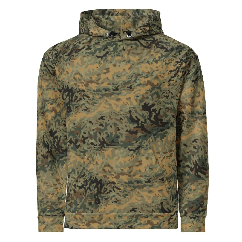 BVON Splotch Camo Hoodie Hoodie with Cropped Fit Short Trendy