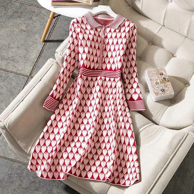 Cute Heart Pattern Jacquard Dress Tunics Bridal satin