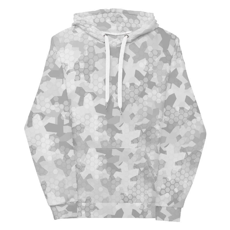 Arctic Shatter Camo Hoodie Hoodie with Rhinestones Sparkly Elegant