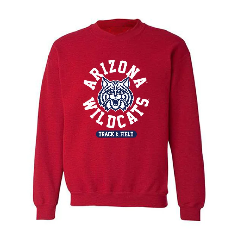 Arizona - NCAA Women's Track & Field : Malaya Abueg - Classic Shersey Crewneck Sweatshirt Hoodie with Belted Waist Structured Tailored