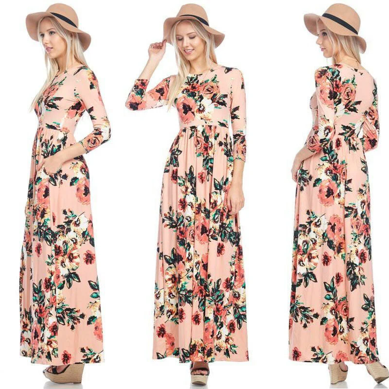 Women Dress Fashion Long Dress Tunics Gym athletic