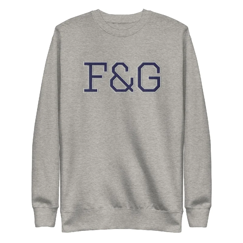 F&G Unisex Premium Sweatshirt Hoodie with Hem Contrast Bold Stylish