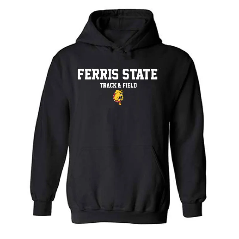 Ferris State - NCAA Women's Track & Field : Daisy Englund - Classic Shersey Hooded Sweatshirt Hoodie with Elastic Waist Stretchable Comfortable Ferris State - NCAA Women's Track & Field : Daisy Englund - Classic Shersey Hooded Sweatshirt Hoodie with Elastic Waist Stretchable Comfortable