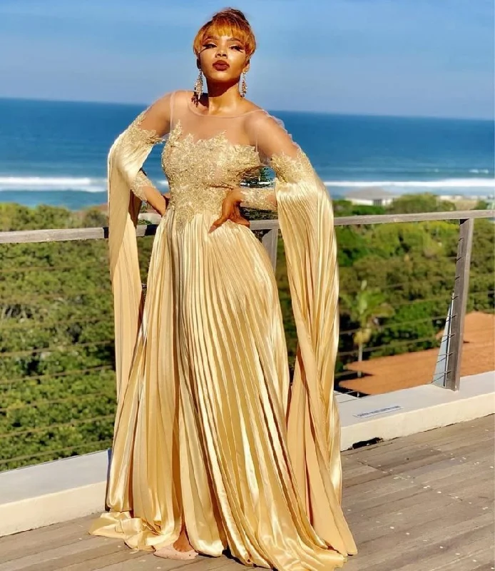 New Women's Pleated Off-the-shoulder Party Dress Long Skirt Tunics Winter warm
