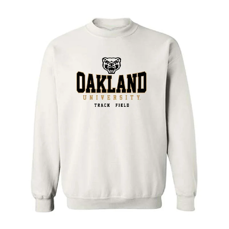 Oakland - NCAA Women's Track & Field : Desteny DeJarnett - Classic Shersey Crewneck Sweatshirt Hoodie with Metallic Shiny Futuristic Oakland - NCAA Women's Track & Field : Desteny DeJarnett - Classic Shersey Crewneck Sweatshirt Hoodie with Metallic Shiny Futuristic