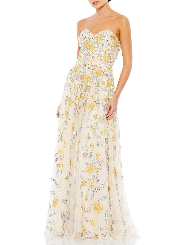 Womens Embellished Floral Evening Dress Tunics Business professional