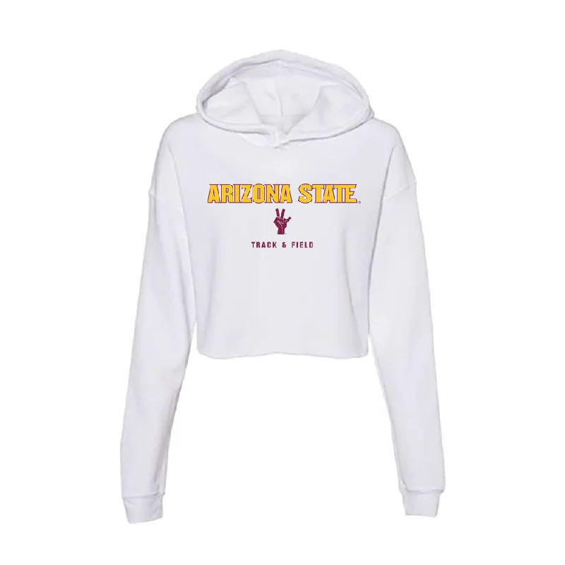 Arizona State - NCAA Women's Track & Field : Ava McCumber-Gandara - Classic Shersey Women's Crop Fleece Hoodie Hoodie Dress Longline Feminine Arizona State - NCAA Women's Track & Field : Ava McCumber-Gandara - Classic Shersey Women's Crop Fleece Hoodie Hoodie Dress Longline Feminine