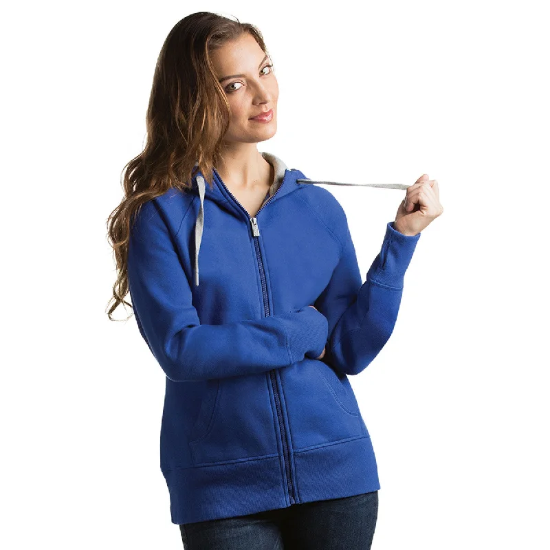 Antigua Women's Dark Royal Victory Hoodie Hoodie with Button Classic Timeless