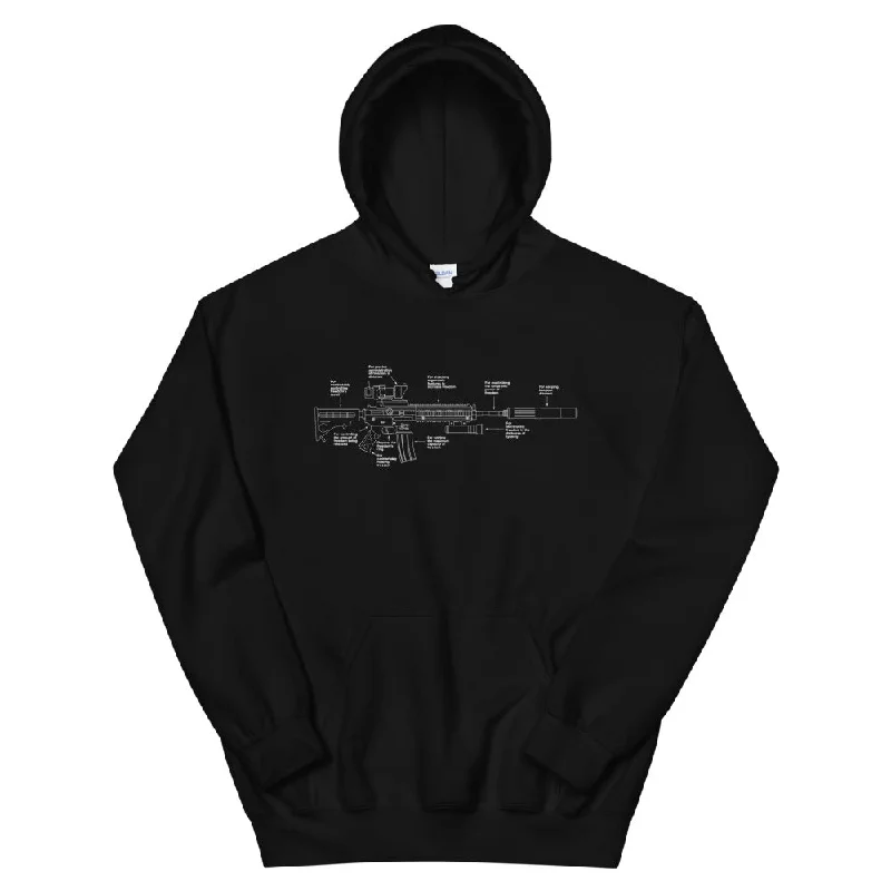 Components of Freedom Unisex Hoodie Hoodie with Relaxed Fit Easy Casual