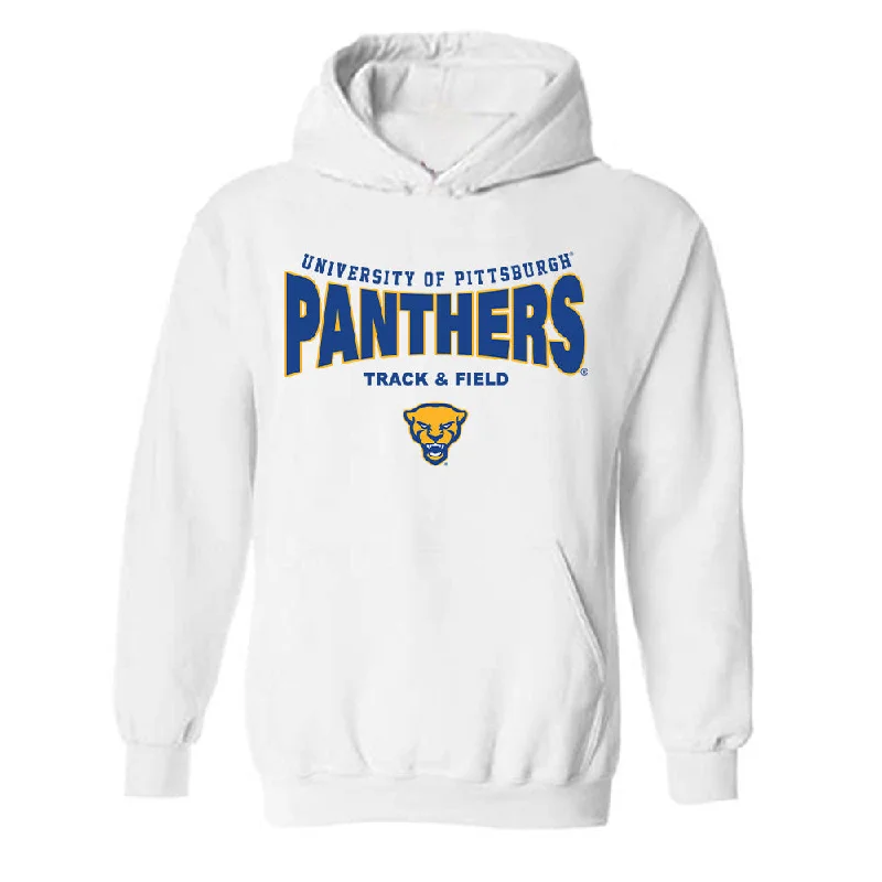 Pittsburgh - NCAA Women's Track & Field : Maya Maycock - Classic Fashion Shersey Hooded Sweatshirt Hoodie with Button Classic Timeless Pittsburgh - NCAA Women's Track & Field : Maya Maycock - Classic Fashion Shersey Hooded Sweatshirt Hoodie with Button Classic Timeless