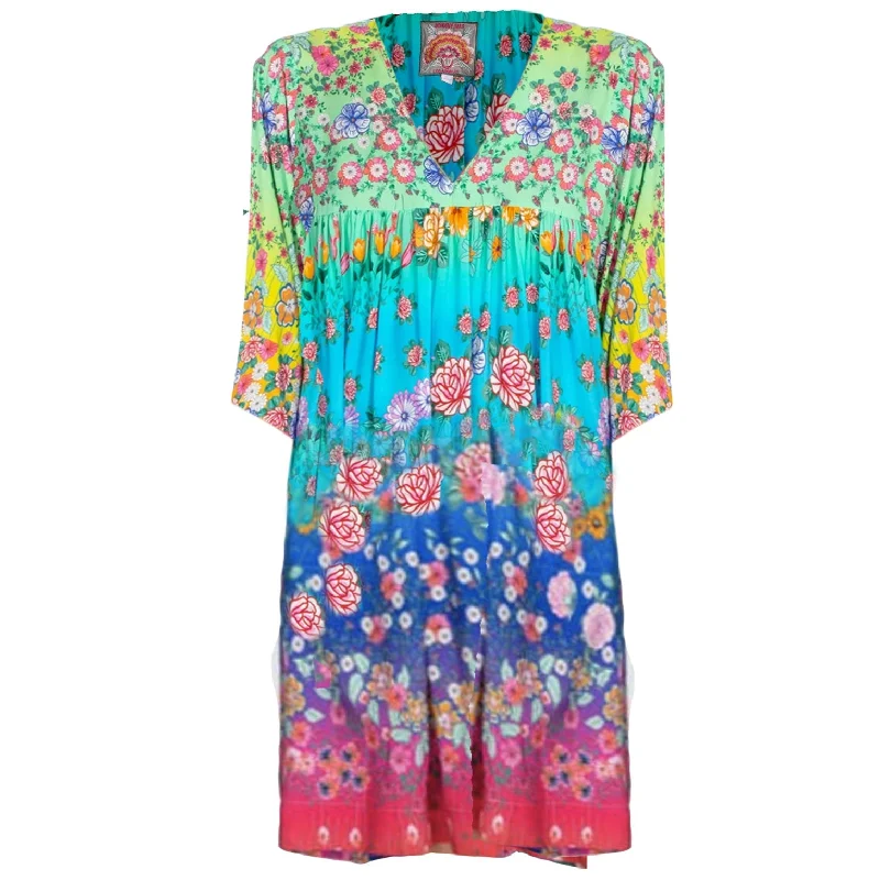 Johnny Was Women Multicolor Easy Cover Up Dress Tunics Travel practical