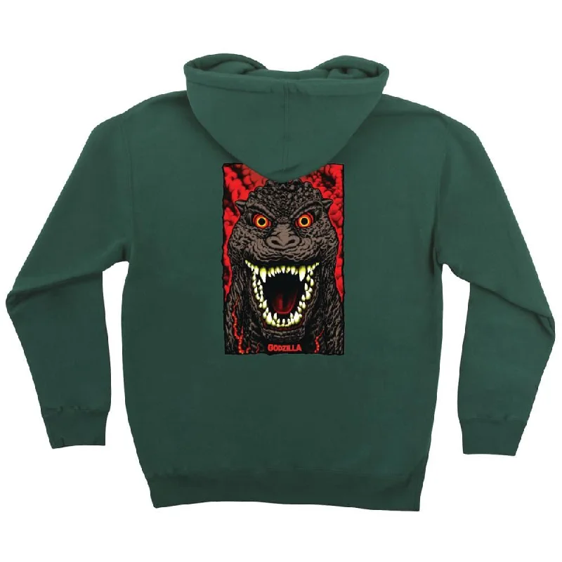 Santa Cruz Youth Hoodie Godzilla Destroyer - Alpine Green Hoodie with Earth Tones Natural Calm Santa Cruz Youth Hoodie Godzilla Destroyer - Alpine Green Hoodie with Earth Tones Natural Calm