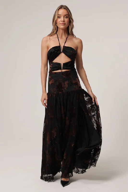 Roselyn Dress Chocolate Tunics Velvet soft