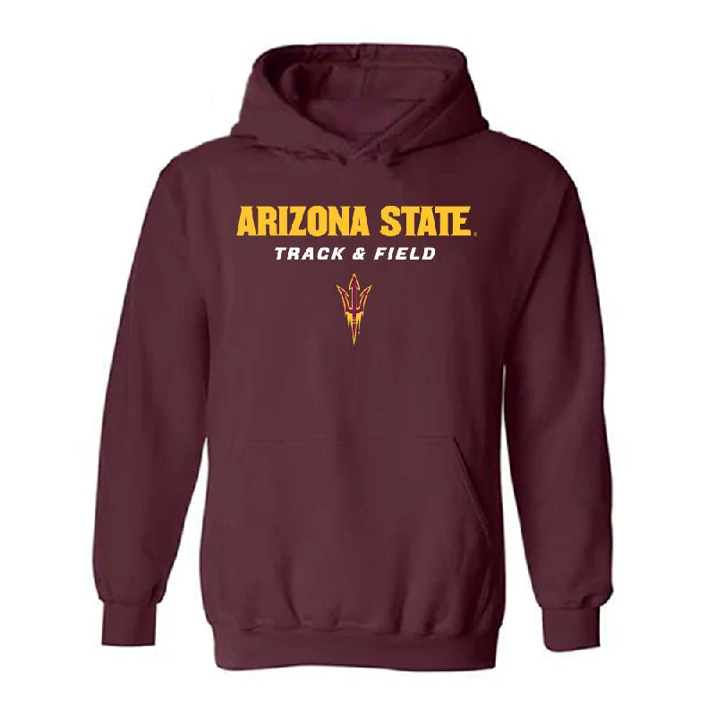 Arizona State - NCAA Women's Track & Field : Ava McCumber-Gandara - Classic Shersey Hooded Sweatshirt Hoodie with Hem Frayed Vintage Worn Arizona State - NCAA Women's Track & Field : Ava McCumber-Gandara - Classic Shersey Hooded Sweatshirt Hoodie with Hem Frayed Vintage Worn