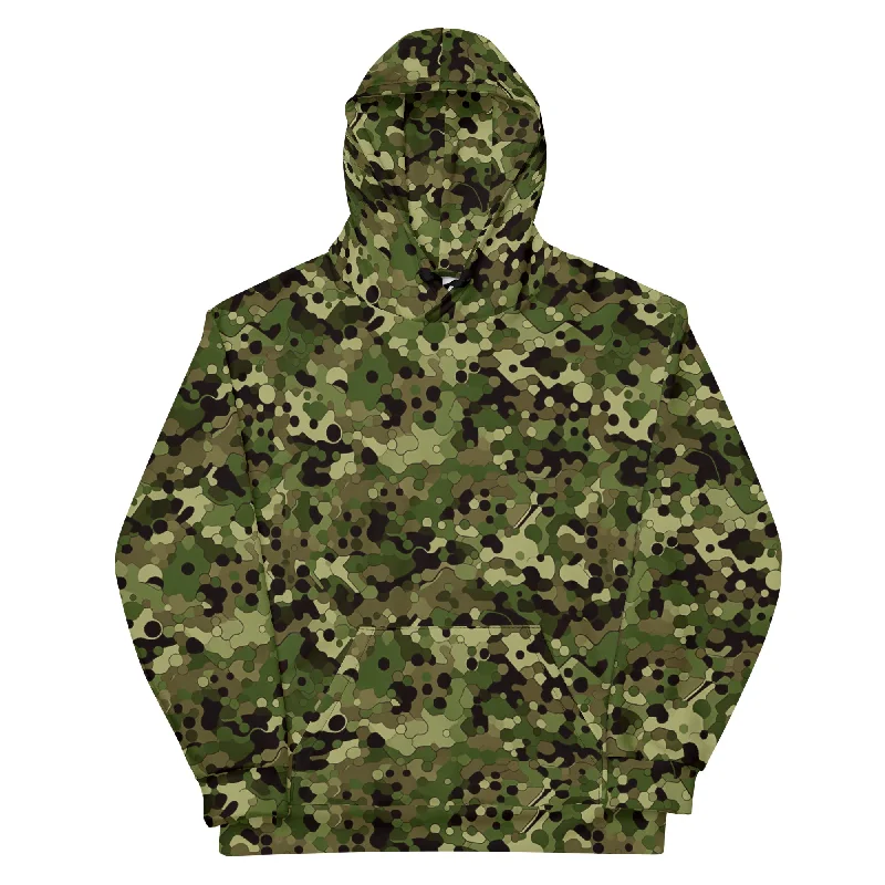 M23 Woodland Cybercamo Hoodie Hoodie with Lace Feminine Delicate
