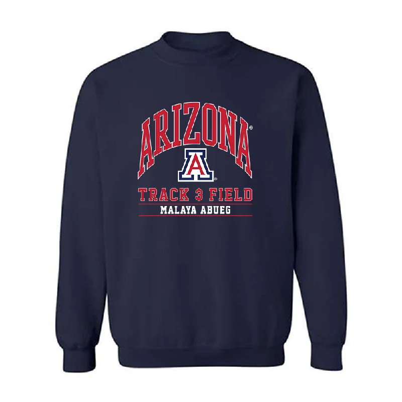 Arizona - NCAA Women's Track & Field : Malaya Abueg - Classic Fashion Shersey Crewneck Sweatshirt Hoodie with Drawstring Waist Adjustable Fitted Arizona - NCAA Women's Track & Field : Malaya Abueg - Classic Fashion Shersey Crewneck Sweatshirt Hoodie with Drawstring Waist Adjustable Fitted