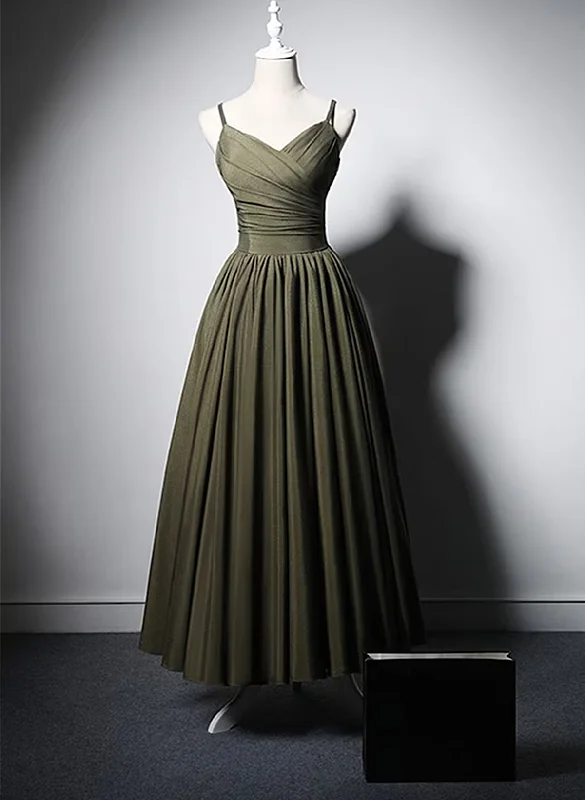 Green Satin Straps Long Wedding Party Dress, Green Long Prom Dress Evening Dress Tunics Sophisticated sleek Green Satin Straps Long Wedding Party Dress, Green Long Prom Dress Evening Dress Tunics Sophisticated sleek