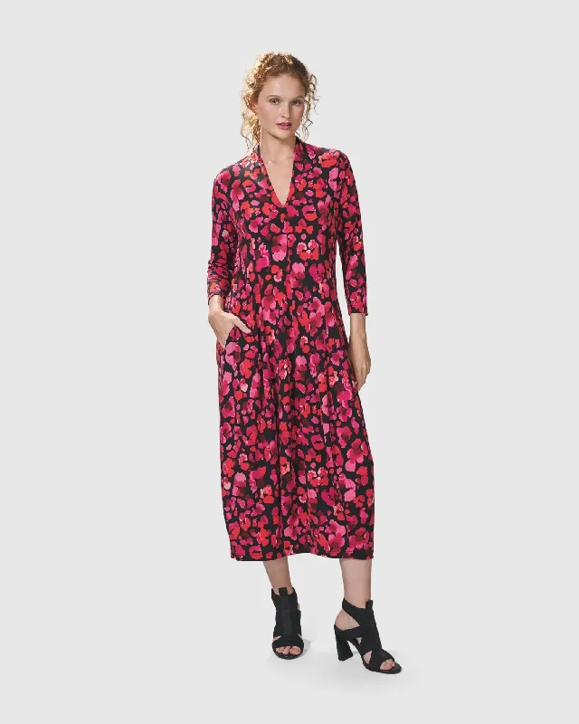 Begonia Cocoon Dress, Petals empire Waist empire