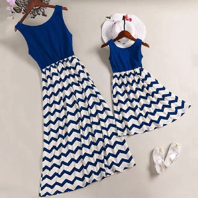 Mother-Daughter Vest Dresses Tunics Formal black