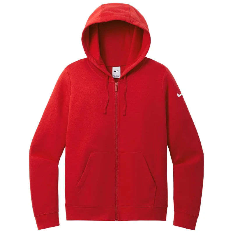 Nike Women's University Red Club Fleece Sleeve Swoosh Full-Zip Hoodie Graphic Hoodie Design Print Nike Women's University Red Club Fleece Sleeve Swoosh Full-Zip Hoodie Graphic Hoodie Design Print