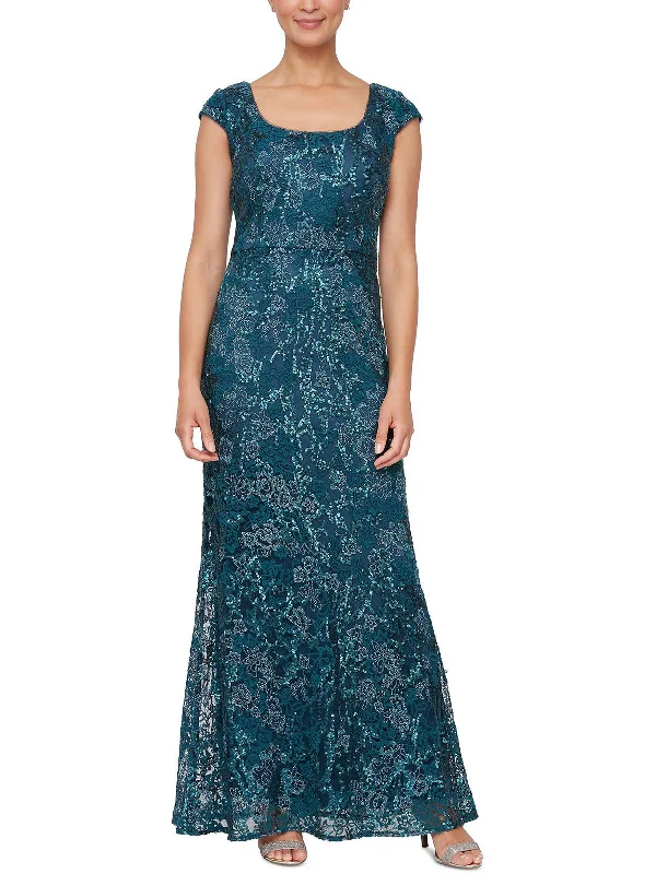Womens Embellished Cap Sleeve Evening Dress Tunics Distressed trendy