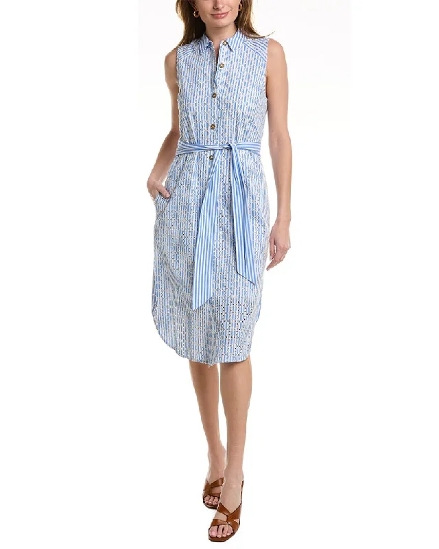 Court & Rowe Embroidered Tie Waist Dress Tunics Polka dots