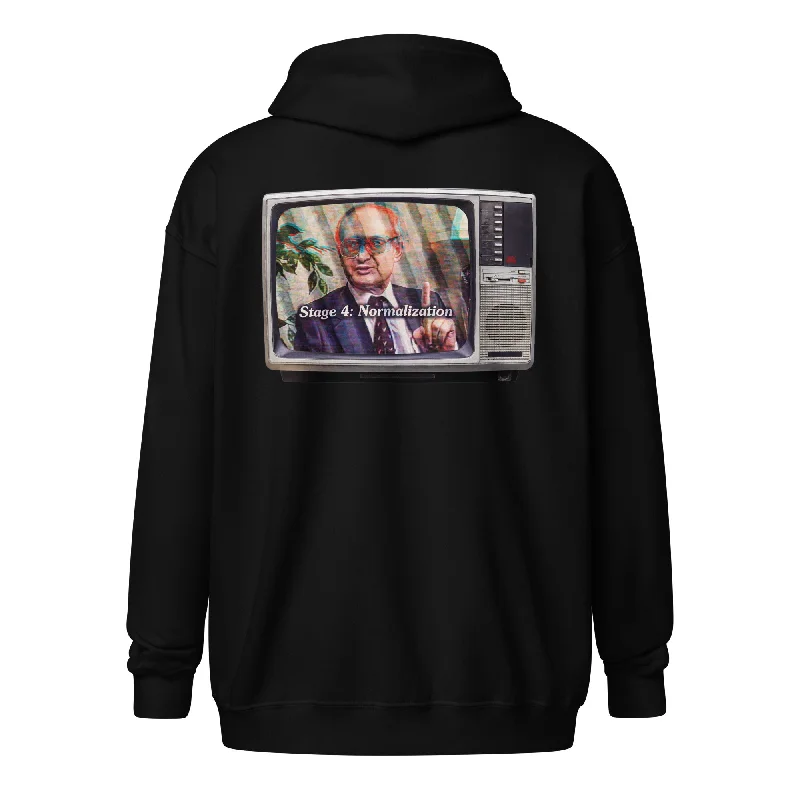 Yuri Bezmenov The Fourth Stages of Ideological Subversion Heavy Blend Zip Hoodie Hoodie with Exposed Zipper Edgy Industrial Yuri Bezmenov The Fourth Stages of Ideological Subversion Heavy Blend Zip Hoodie Hoodie with Exposed Zipper Edgy Industrial