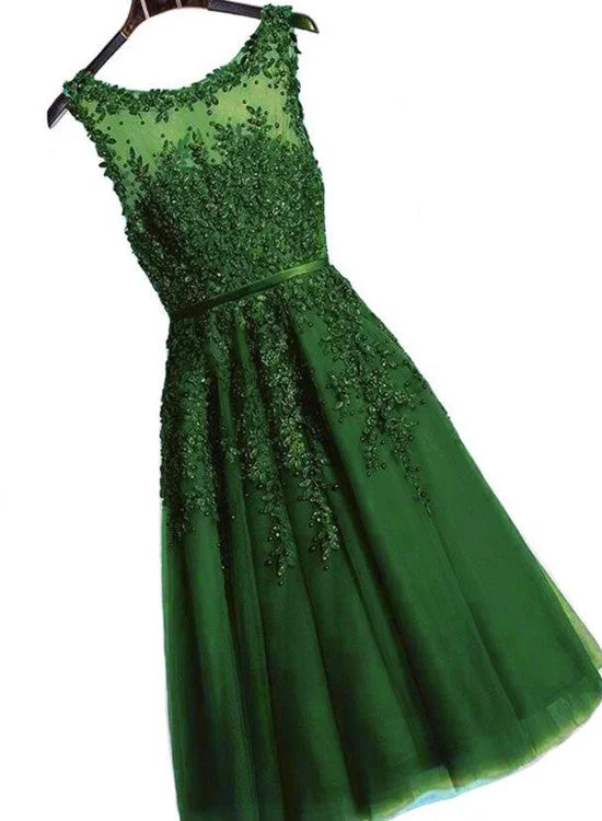 Dark Green Vintage Style Tea Length Formal Gown, Handmade Party Dress Tunics Fleece cozy Dark Green Vintage Style Tea Length Formal Gown, Handmade Party Dress Tunics Fleece cozy
