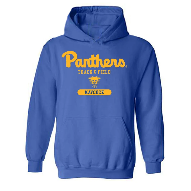 Pittsburgh - NCAA Women's Track & Field : Maya Maycock - Classic Shersey Hooded Sweatshirt Hoodie with Typography Text Message Pittsburgh - NCAA Women's Track & Field : Maya Maycock - Classic Shersey Hooded Sweatshirt Hoodie with Typography Text Message