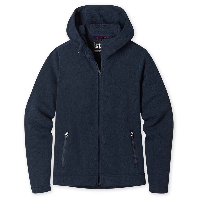 Stio Women's Mountain Shadow Heather Sweetwater Fleece Hoodie Hoodie with Distressed Vintage Worn Stio Women's Mountain Shadow Heather Sweetwater Fleece Hoodie Hoodie with Distressed Vintage Worn