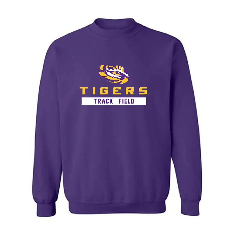 LSU - NCAA Women's Track & Field : Ella Onojuvwevwo - Classic Shersey Crewneck Sweatshirt Hoodie with Toggle Buttons Decorative Unique LSU - NCAA Women's Track & Field : Ella Onojuvwevwo - Classic Shersey Crewneck Sweatshirt Hoodie with Toggle Buttons Decorative Unique