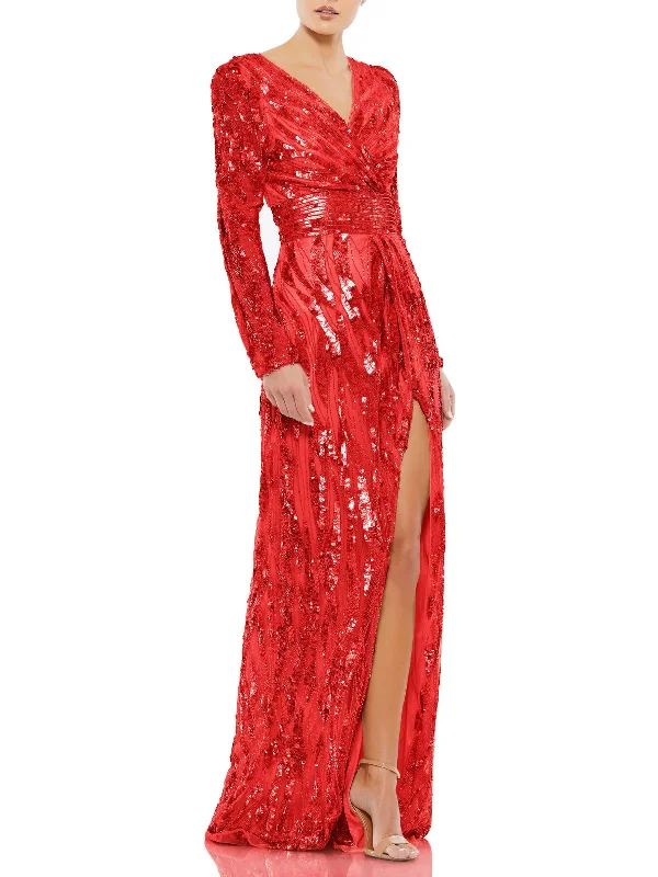 Womens Embellished Open Back Evening Dress Tunics Practical easy-care