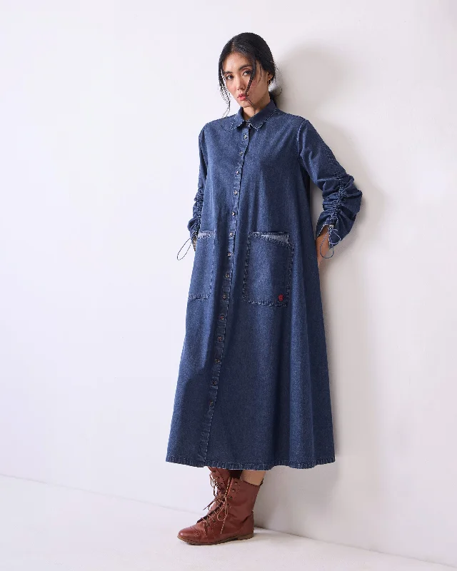 Pocket Dress - Denim Tunics Sophisticated sleek