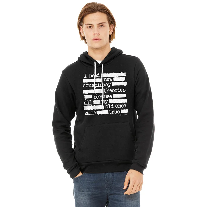 I Need New Conspiracy Theories Sponge Fleece hoodie Hoodie with Stripes Bold Sporty