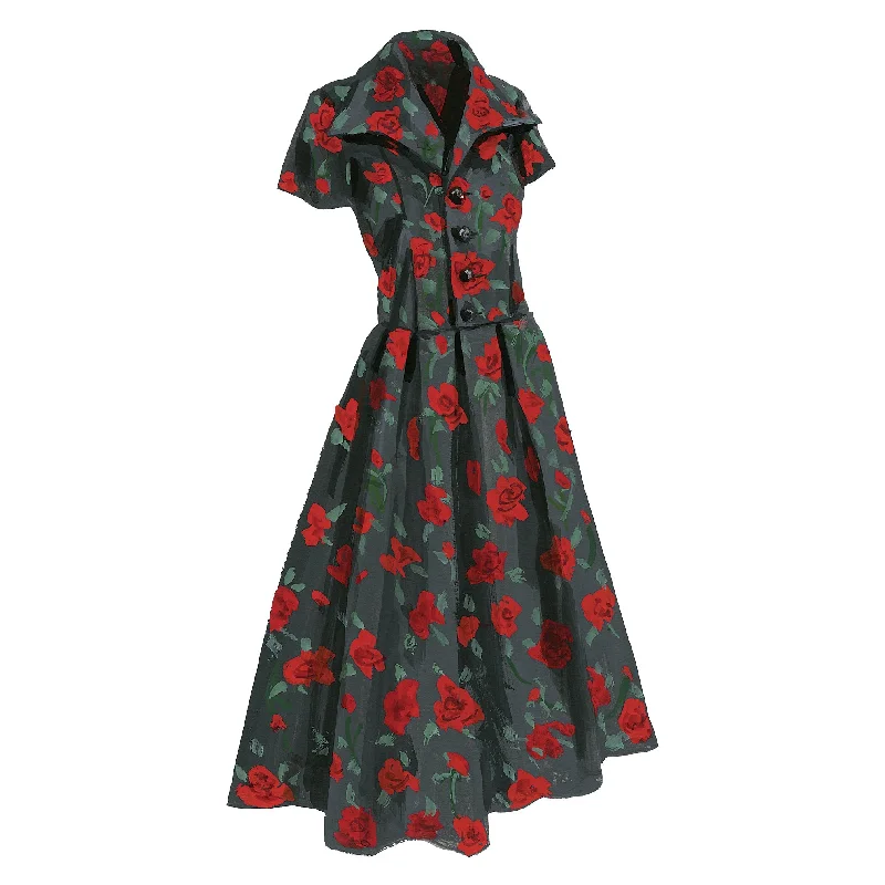 Floral Tea Dress Tunics Sale discount