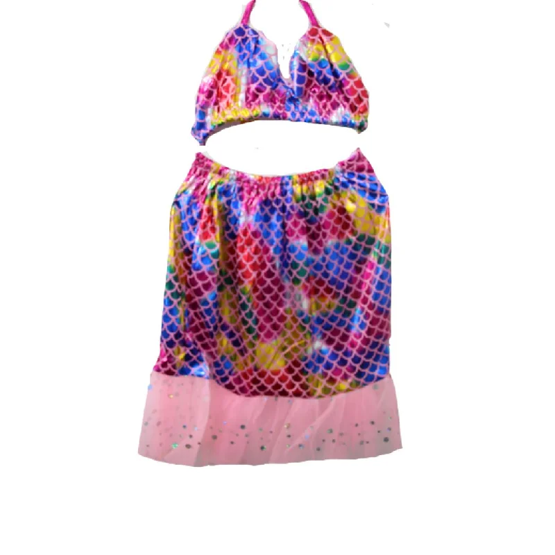 Mermaid Skirt & Top (Age 3-6) denim skirt casual