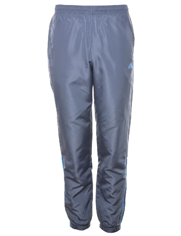 Adidas Navy 3-Stripe Track Pants - W28 L31 Elegant High-Waist Pants