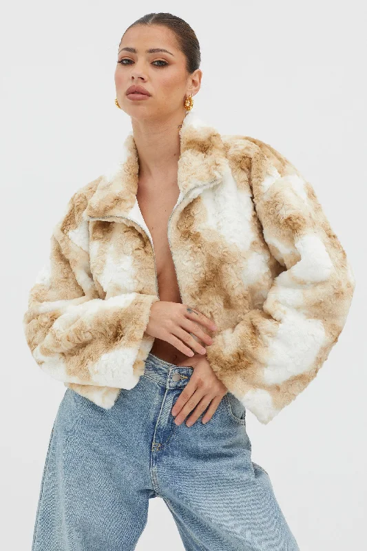 Margeaux Faux Fur Jacket Coffee Denim Jacket Leather Jacket Suede Jacket