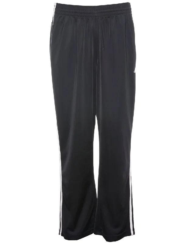 Adidas Black & White Track Pants - W28 L28 Comfortable Jogging Pants