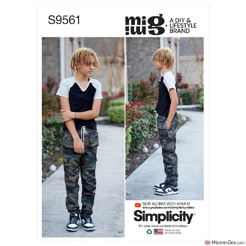 Simplicity Pattern S9561 Boys' Knit Top & Woven Pants & Shorts Soft Cotton Pants